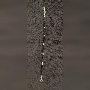 Black and Yellow Seed Bead Bracelet